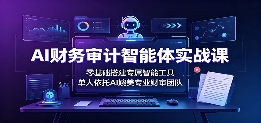AI财务审计智能体实战课：零基础搭建专属智能工具，单人依托AI媲美专业财审团队-伊亚库