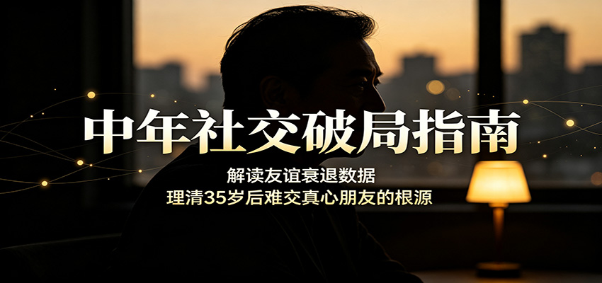 中年社交破局指南：解读友谊衰退数据，理清35岁后难交真心朋友的根源-伊亚库