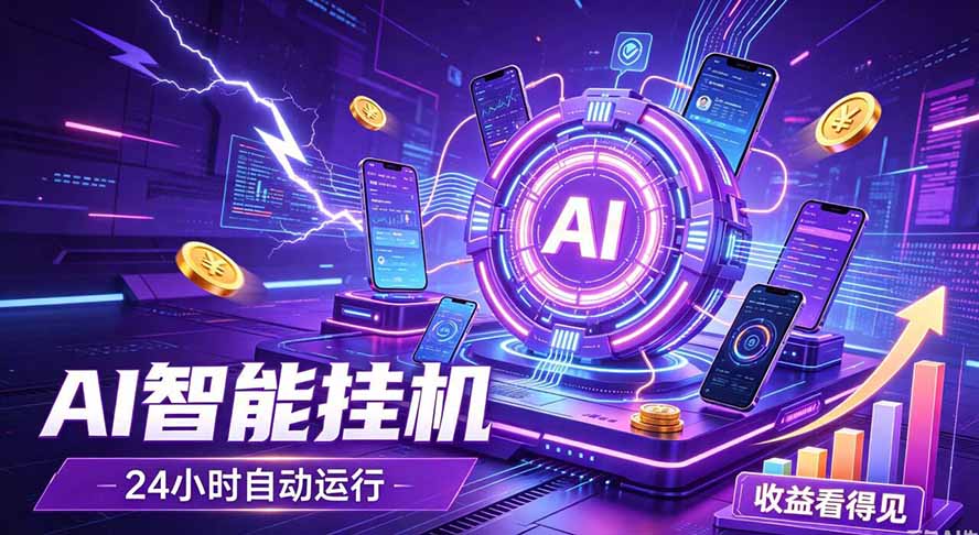 AI智能广告挂机，躺赚新模式 设备托管运行，解放双手持续变现-伊亚库
