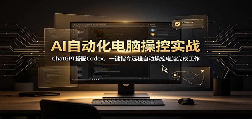 AI自动化电脑操控实战：ChatGPT搭配Codex，一键指令远程自动操控电脑完成工作-伊亚库