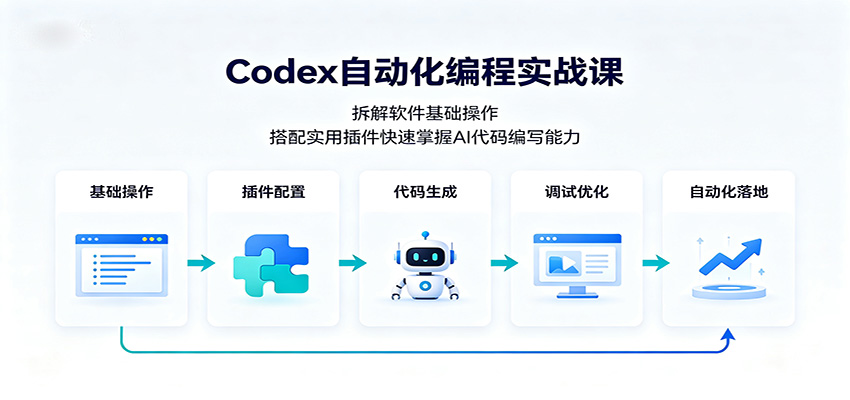 Codex自动化编程实战课：拆解软件基础操作，搭配实用插件快速掌握AI代码编写能力-伊亚库