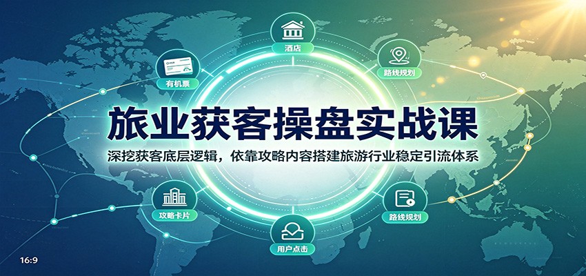 旅业获客操盘实战课：深挖获客底层逻辑，依靠攻略内容搭建旅游行业稳定引流体系-伊亚库