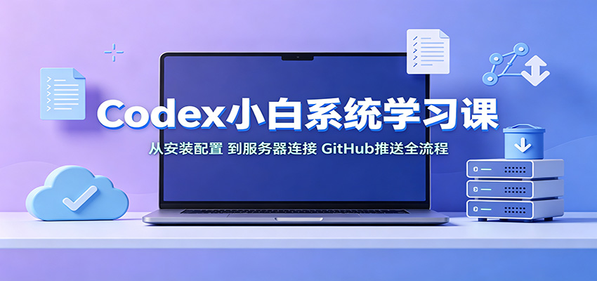 Codex小白系统学习课：小从安装配置，到服务器连接、GitHub推送全流程-伊亚库