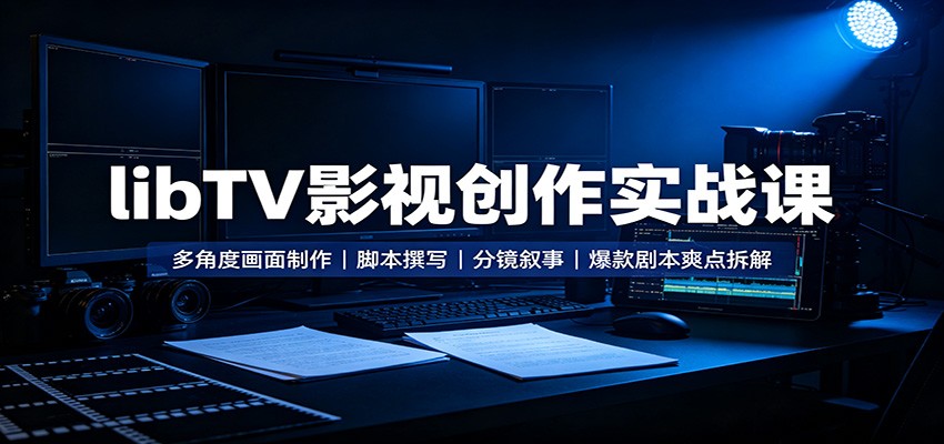 libTV影视创作实战课：多角度画面制作，脚本撰写，分镜叙事，爆款剧本爽点拆解-伊亚库