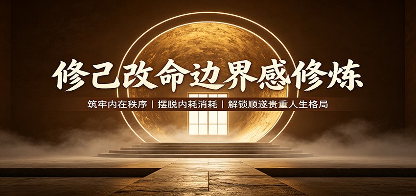 修己改命边界感修炼：筑牢内在秩序，摆脱内耗消耗，解锁顺遂贵重人生格局-伊亚库