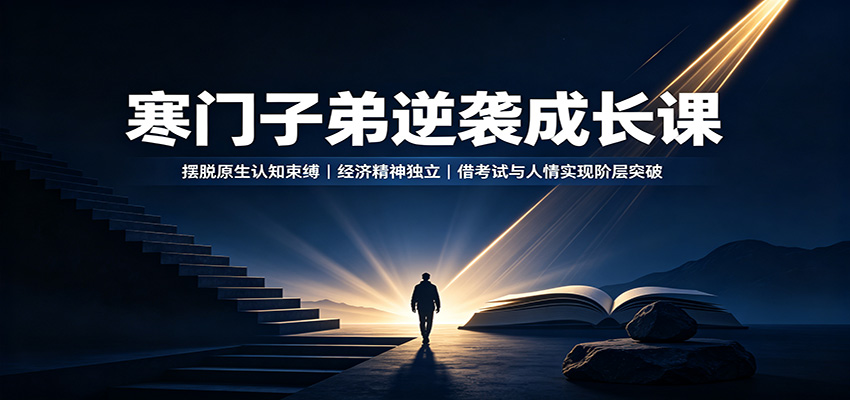 寒门子弟逆袭成长课：摆脱原生认知束缚，经济精神独立，借考试与人情实现阶层突破-伊亚库