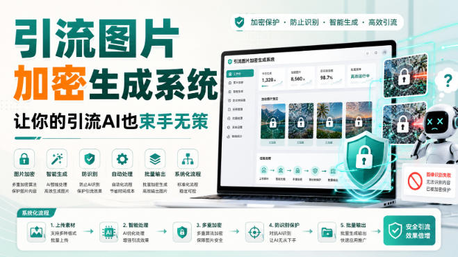 引流图片加密生成系统，让你的引流AI也束手无策-伊亚库