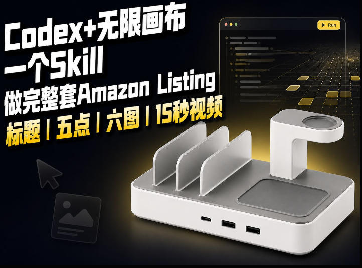 我用一个Codex Skill做完Amazon Listing：标题、五点、六图和视频全流程-伊亚库