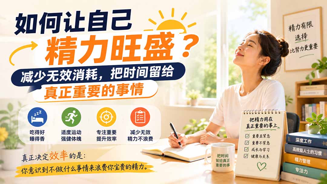 付费文章：如何让自己精力旺盛？减少无效消耗，把时间留给真正重要的事情-伊亚库