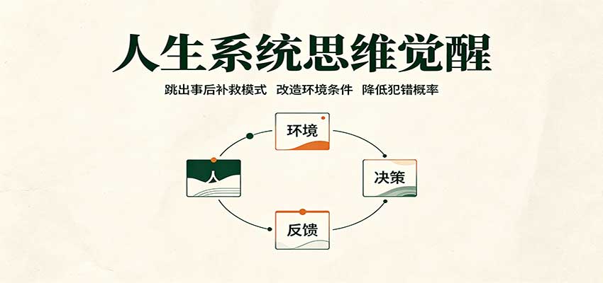 人生系统思维觉醒：跳出事后补救模式，改造环境条件，降低犯错概率-伊亚库