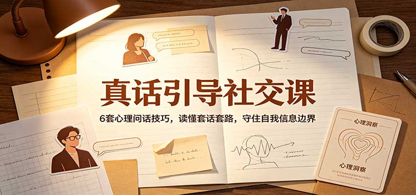 真话引导社交课:6套心理问话技巧,读懂套话套路,守住自我信息边界-伊亚库