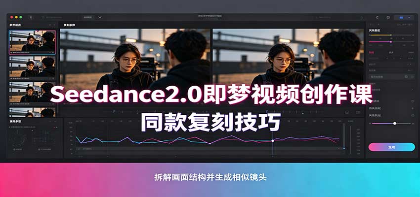 Seedance2.0即梦视频创作课：剧本式视频制作，同款复刻技巧，多行业案例落地教学-伊亚库