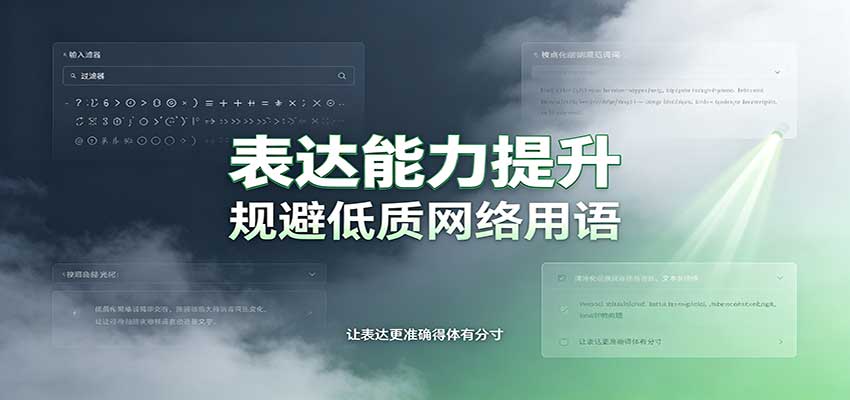 表达能力提升:语言塑造思想逻辑,规避低质网络用语,强化心智感知-伊亚库