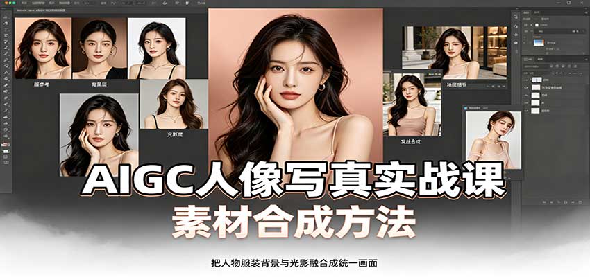 AIGC人像写真实战课：软件平台部署筹备，素材合成方法，多题材写真案例-伊亚库