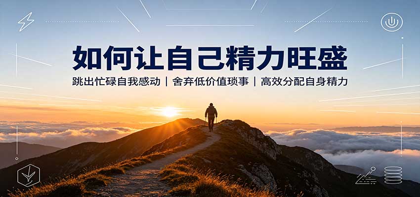 如何让自己精力旺盛:跳出忙碌自我感动,舍弃低价值琐事,高效分配自身精力-伊亚库