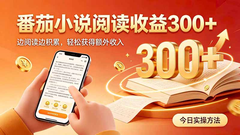 全自动番茄挂机玩法，日入300+边阅读边积累，轻松获得额外收入-伊亚库