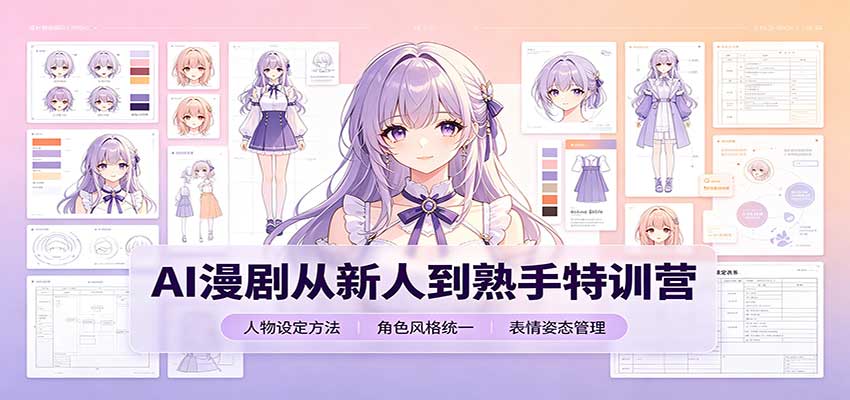 AI漫剧从新人到熟手特训营：剧本分镜创作，提示词模板，人物设定与工具资源-伊亚库