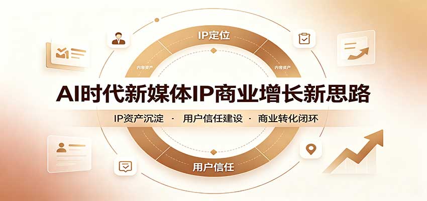 AI时代新媒体IP商业增长新思路：摒弃复杂运营套路，用极简思维打通获客路径-伊亚库