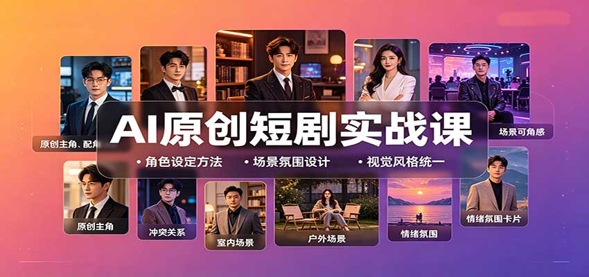 AI原创短剧实战课：从零搭建短剧创作全流程，批量产出可上线剧本-伊亚库