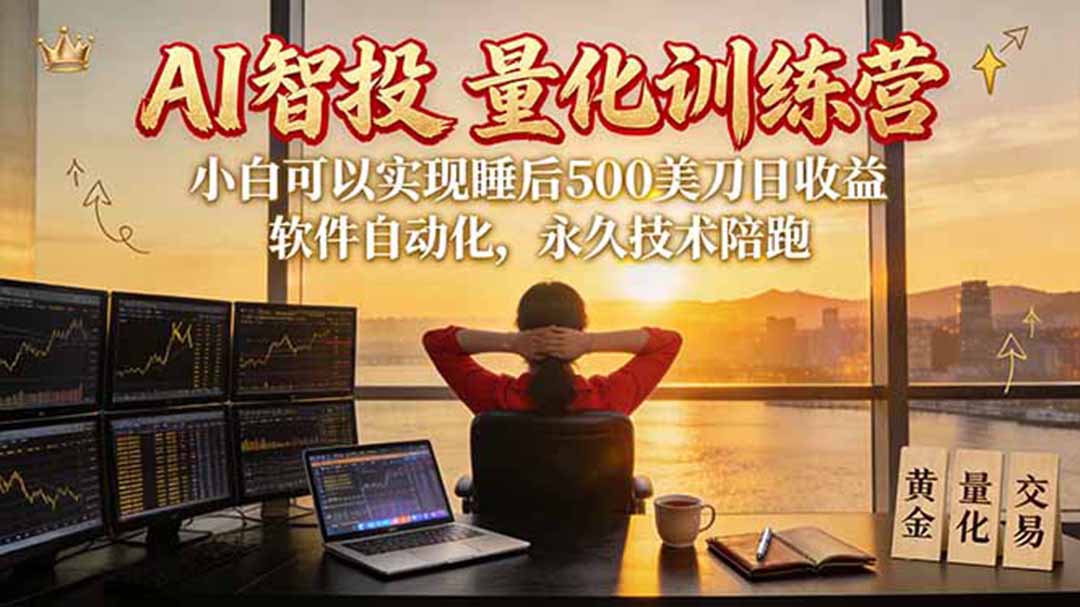 AI智投EA量化训练营【第三期】，多策略智投+防爆技术+趋势分析 ，轻松上手，矩阵放大，长期稳定。-伊亚库