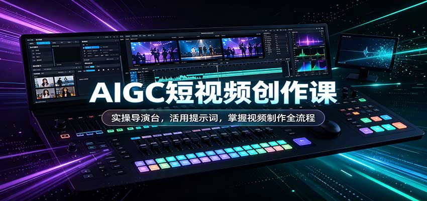 AIGC短视频创作课：实操导演台，活用提示词，掌握视频制作全流程-伊亚库