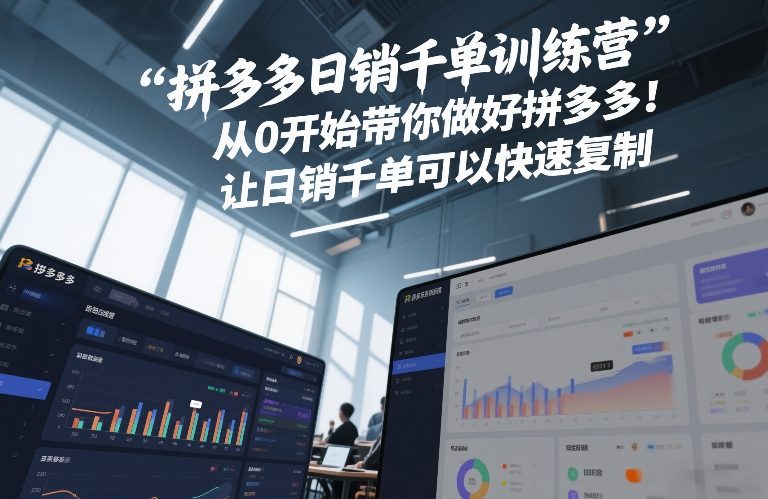 拼多多日销千单训练营，从0开始带你做好拼多多，让日销千单可以快速复制(更新26年9月)-伊亚库