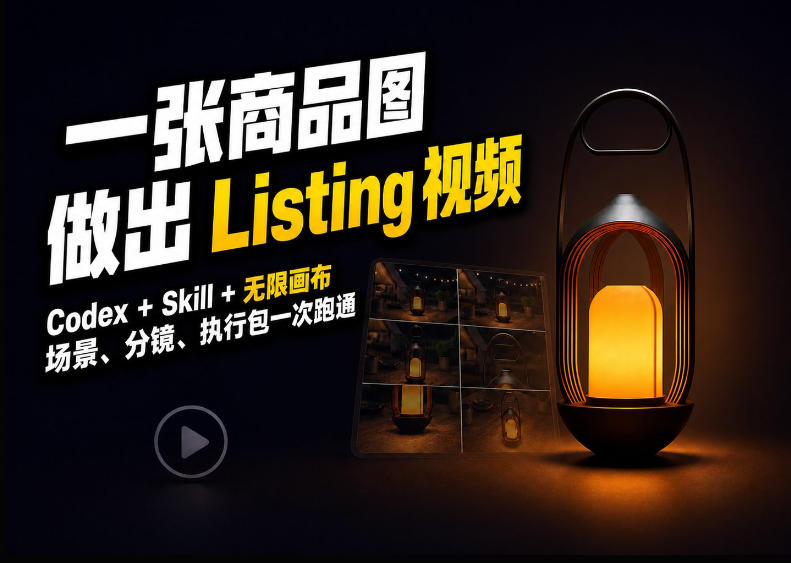 Codex+无限画布，把一张商品图变成可执行的Amazon Listing视频-伊亚库
