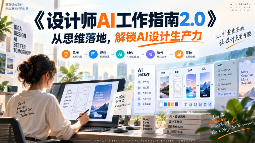 《设计师AI工作指南2.0》从思维落地-无水印，解锁AI设计生产力-伊亚库