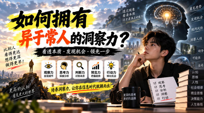 某公众号付费文章：如何拥有异于常人的洞察力？-伊亚库
