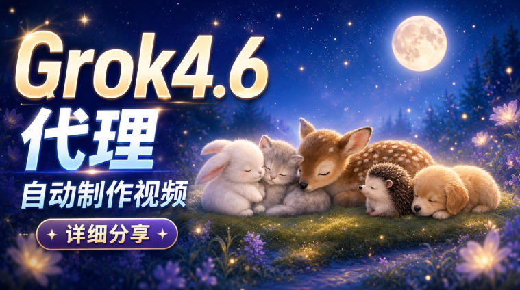 Grok 4.6代理自动制作视频！从提示词到成片全流程详细分享｜AI Agent实操分享-伊亚库