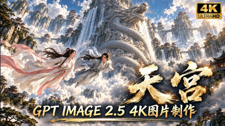 GPT Image 2.5实测！4K到底多清楚？皮肤、手指、修图与天宫场景全面测试-伊亚库