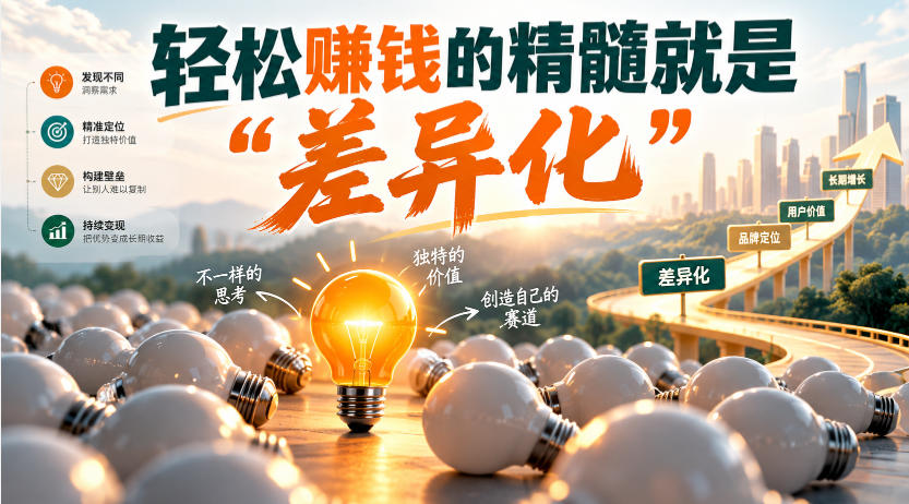 某公众号付费文章：轻松賺钱的精髓就是“差异化”-伊亚库
