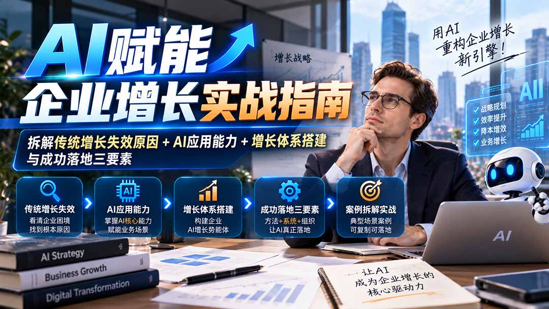 【无水印】AI赋能企业增长实战指南：拆解传统增长失效原因+AI应用能力+增长体系搭建与成功落地三要素-伊亚库