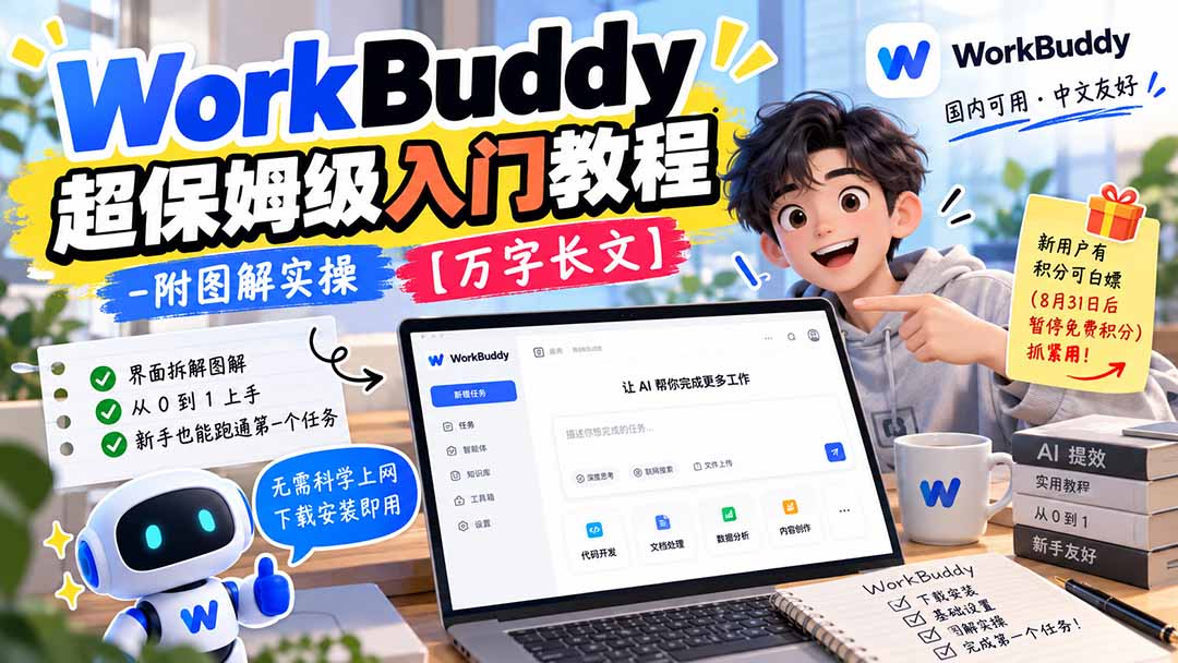 WorkBuddy 超保姆级入门教程-附图解实操 【万字长文】-伊亚库