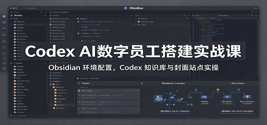 Codex AI数字员工搭建实战课：Obsidian 环境配置，Codex 知识库与封面站点实操-伊亚库