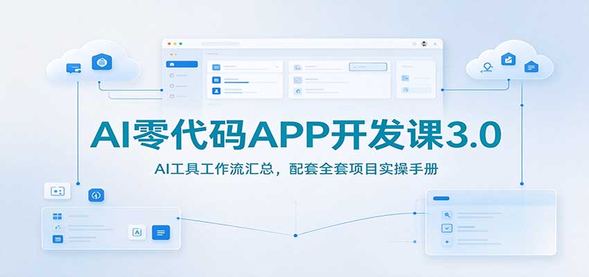AI零代码APP开发课3.0:AI工具工作流汇总,配套全套项目实操手册-伊亚库