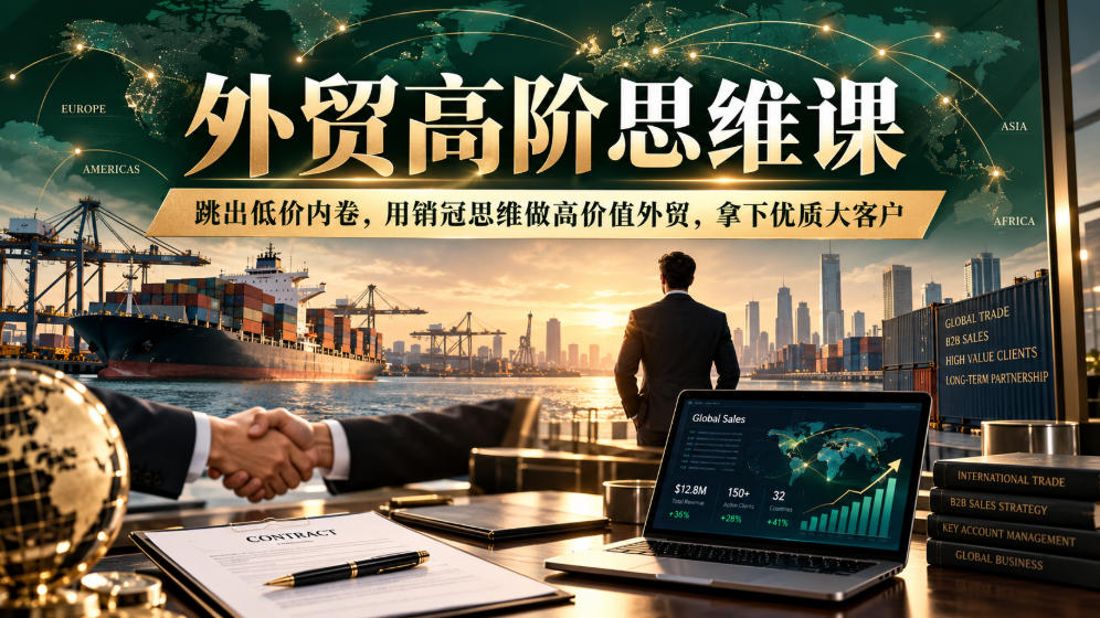 外贸高阶思维课，跳出低价内卷，用销冠思维做高价值外贸，拿下优质大客户-伊亚库