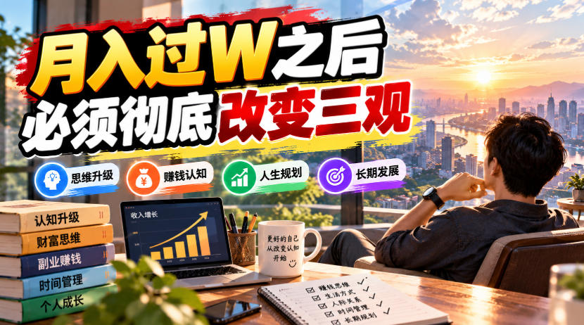 某公众号付费文章：月入过W之后，必须彻底改变三观-伊亚库
