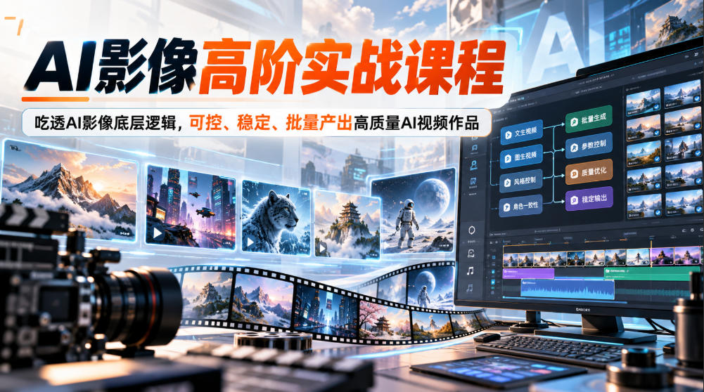 AI影像高阶实战课程，吃透AI影像底层逻辑，可控、稳定、批量产出高质量AI视频作品-伊亚库