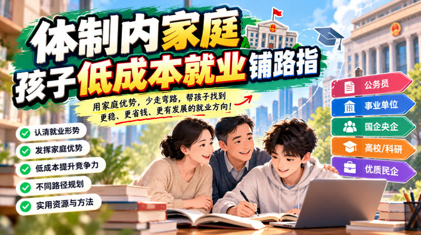 某公众号付费文章：体制内家庭，孩子低成本就业铺路指-伊亚库