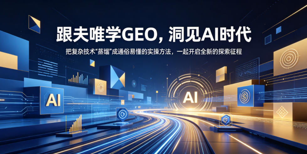 跟夫唯学GEO，洞见AI时代，把复杂技术“蒸馏”成通俗易懂的实操方法，一起开启全新的探索征程(更新26年10月)-伊亚库