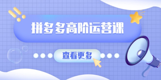 (14327期)拼多多高阶运营课:极致群爆款玩法,轻付费无尽复制,打造单品爆款之路-伊亚库